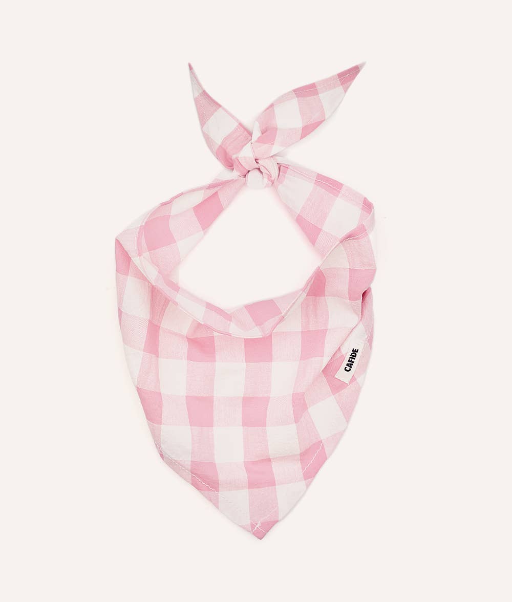 CAFIDE β Pink Vichy Bandana β Soft Cotton