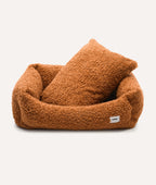 Cafide – Snozy Mustard Sheep – Recycled Foam Fill Dog Bed