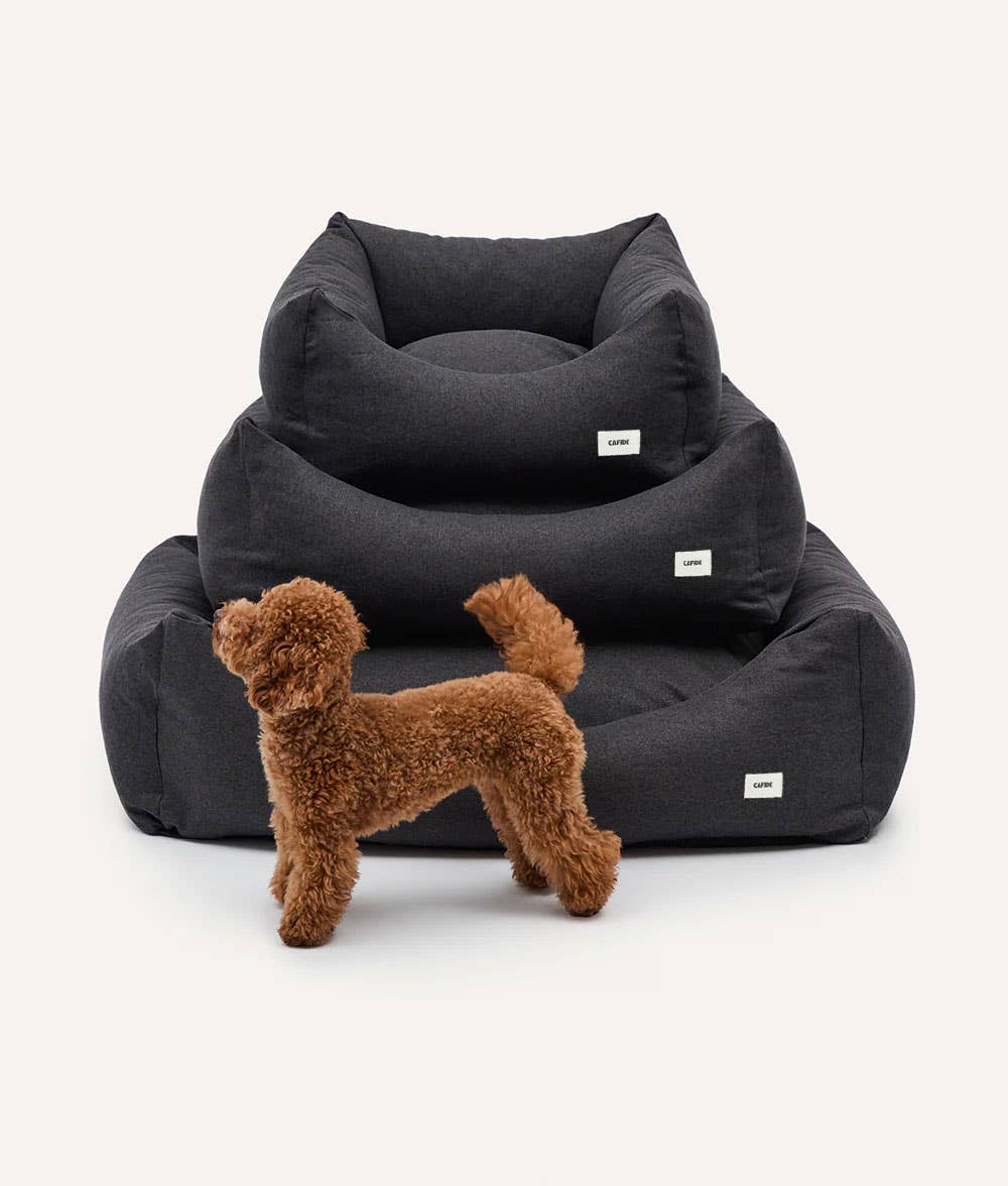CAFIDE – Anthracite Black – Recycled Foam Fill Dog Bed