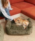 CAFIDE - Cama para Perros de Pana Negra, Snozy