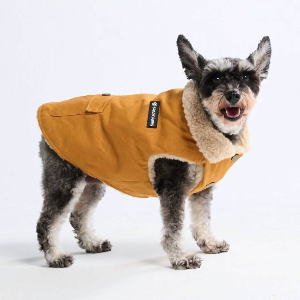 Spark Paws – Chaqueta con Forro Sherpa – Mustard