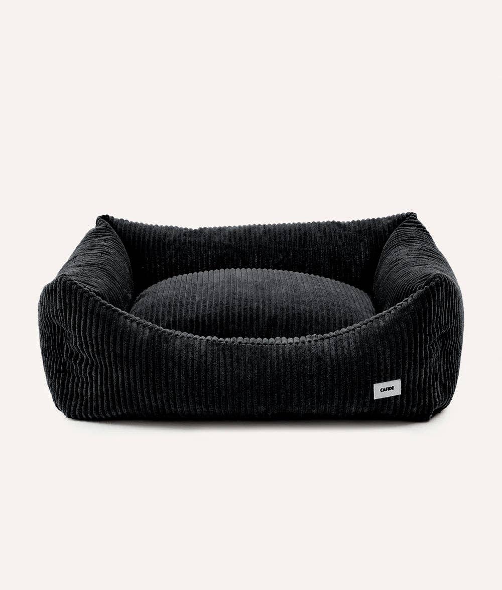CAFIDE - Cama para Perros de Pana Negra, Snozy