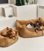 CAFIDE – Mustard Corduroy – Recycled Foam Fill Dog Bed