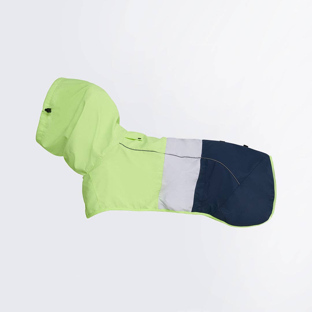 Spark Paws - Breatheshield™ Dog Raincoat - Lime White Navy