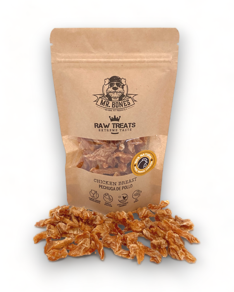 Mr.Bones Natural Dog Treats – Raw Chicken Breast – Single-Protein