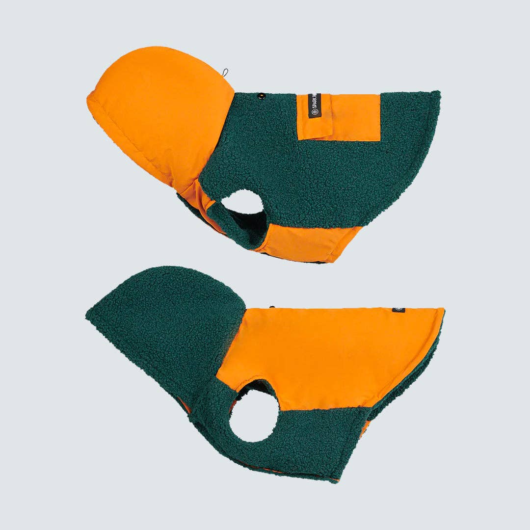 Spark Paws - Reversible Jacket - Green and Orange