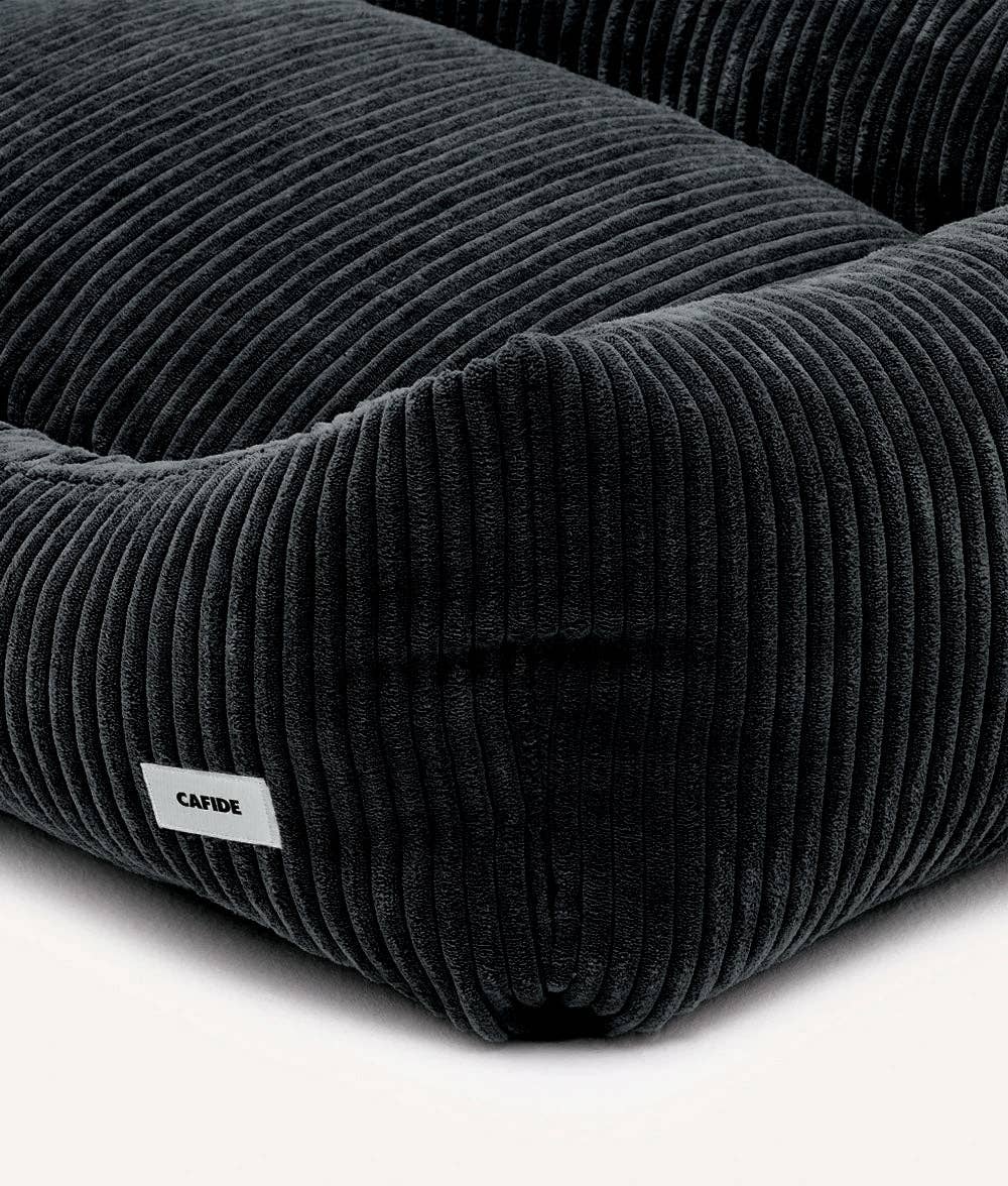 CAFIDE - Cama para Perros de Pana Negra, Snozy