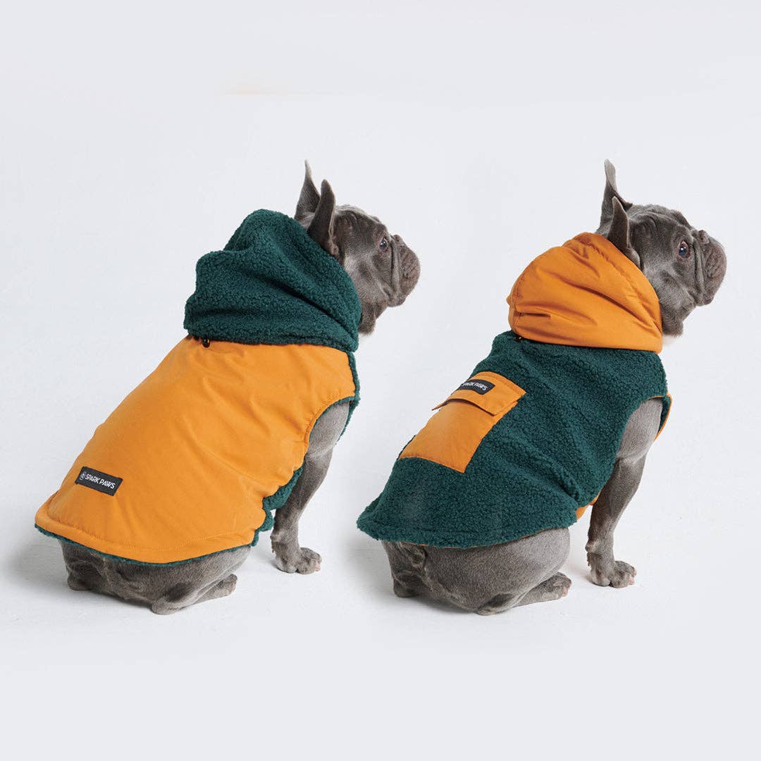 Spark Paws - Reversible Jacket - Green and Orange