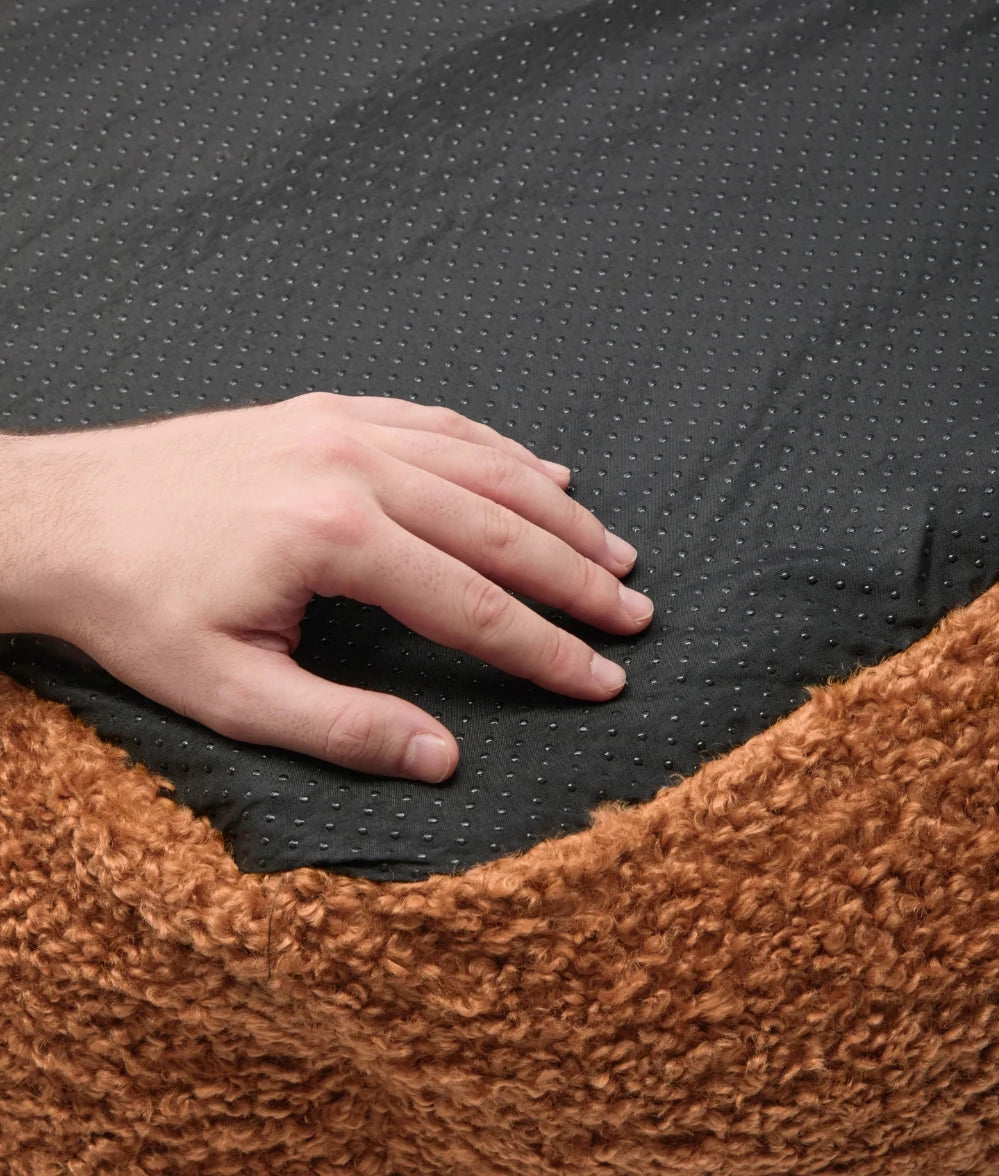 Cafide – Snozy Mustard Sheep – Recycled Foam Fill Dog Bed