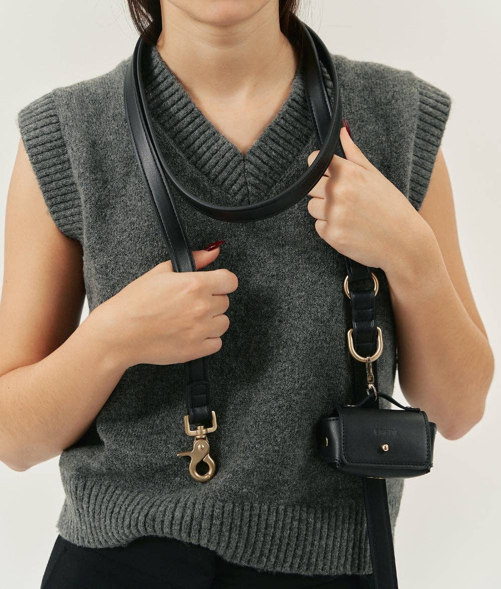 CAFIDE – Jala Leash Black – Vegan Leather
