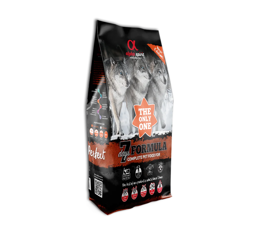 Alpha Spirit Kibble - 7 Days Formula (The Only One Range) for Adult Dogs