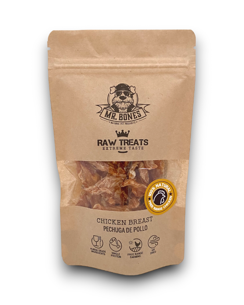 Mr.Bones Natural Dog Treats – Raw Chicken Breast – Single-Protein
