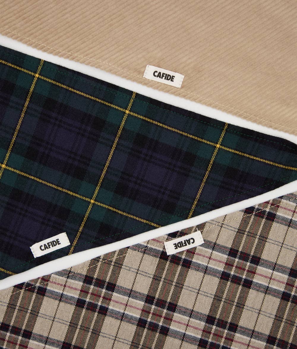 CAFIDE – Bandana de Cuadros Escoceses Negros – Algodón Suave