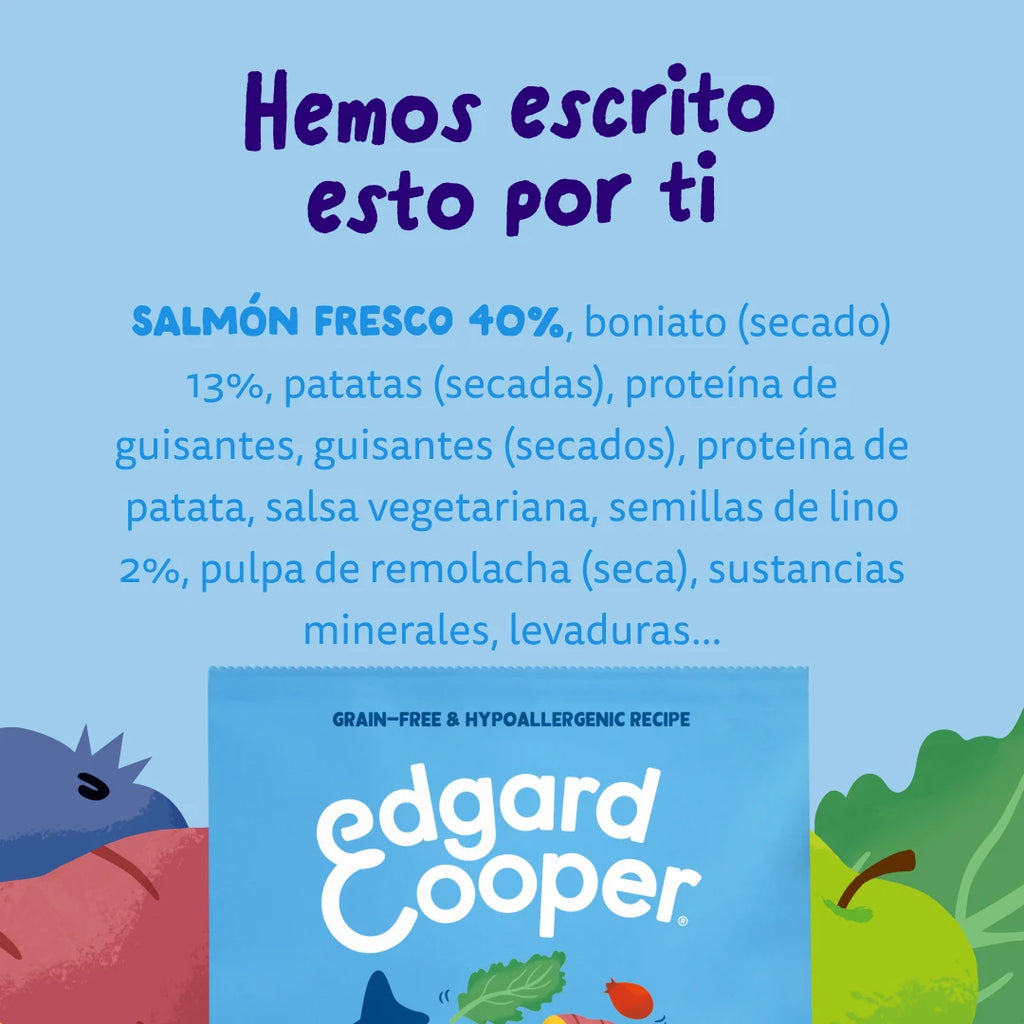 Pienso Edgard & Cooper - Salmón Noruego - Alimento Hipoalergénico Perros Adultos