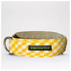 Caninetto Collar Vichy Amarillo - Nylon con Cierre de Velcro