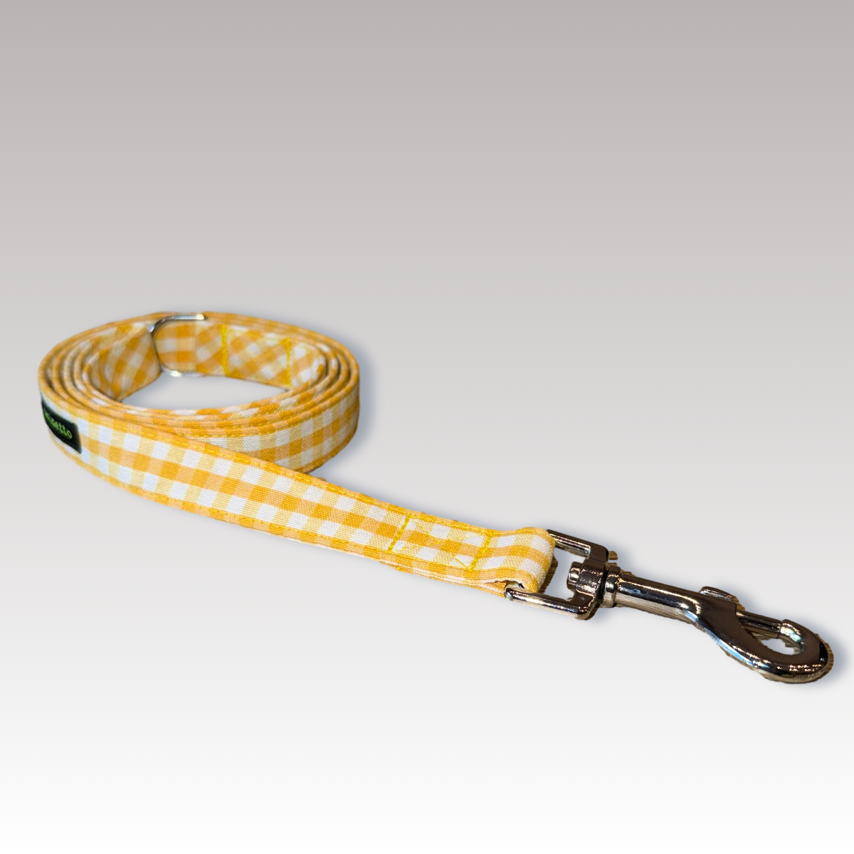 Caninetto Dog Leash Vichy Yellow - Nylon 1.2m