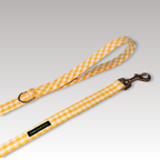 Caninetto Dog Leash Vichy Yellow - Nylon 1.2m