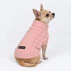 Spark Paws - Jersey de punto trenzado para perros - Pino Verde