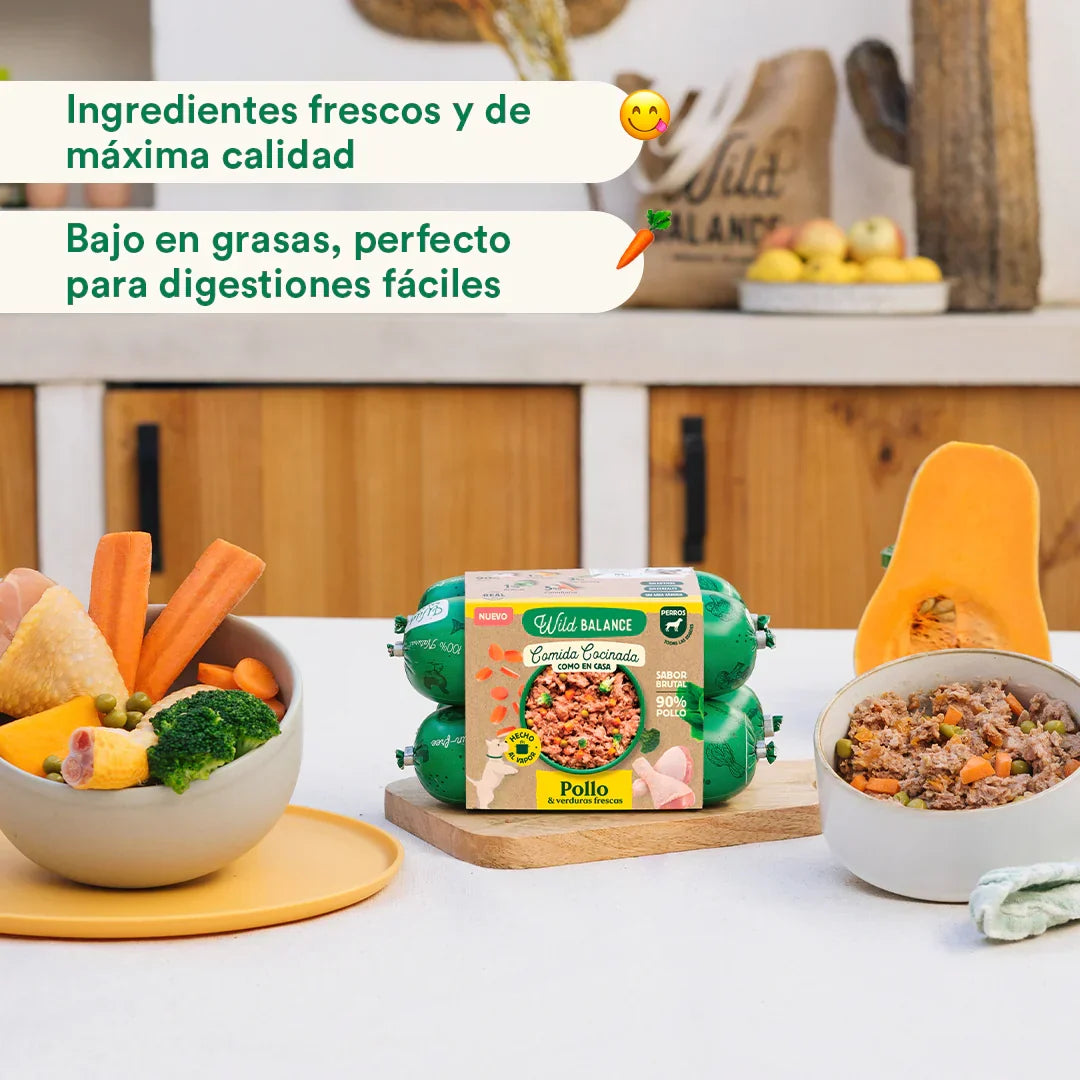 Wild Balance Lightly Cooked Frozen Dog Food - Chicken & Veg - Adult