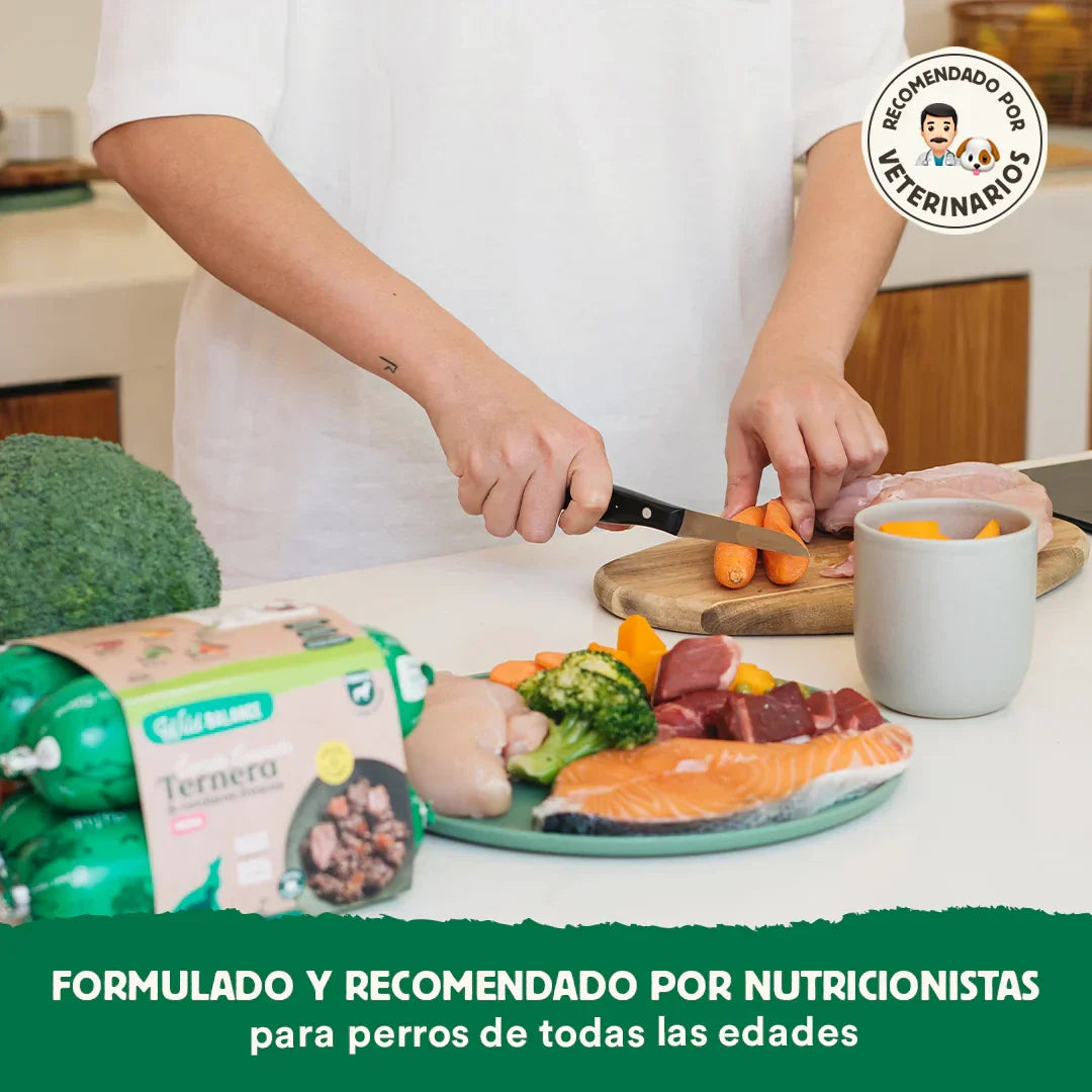 Wild Balance Lightly Cooked Frozen Dog Food - Beef & Vegetables - Active Dogs