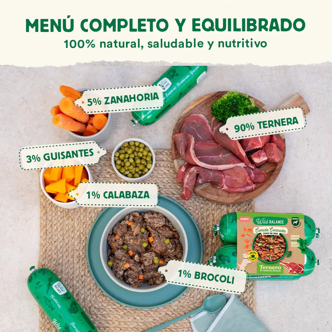 Wild Balance Lightly Cooked Frozen Dog Food - Beef & Vegetables - Active Dogs