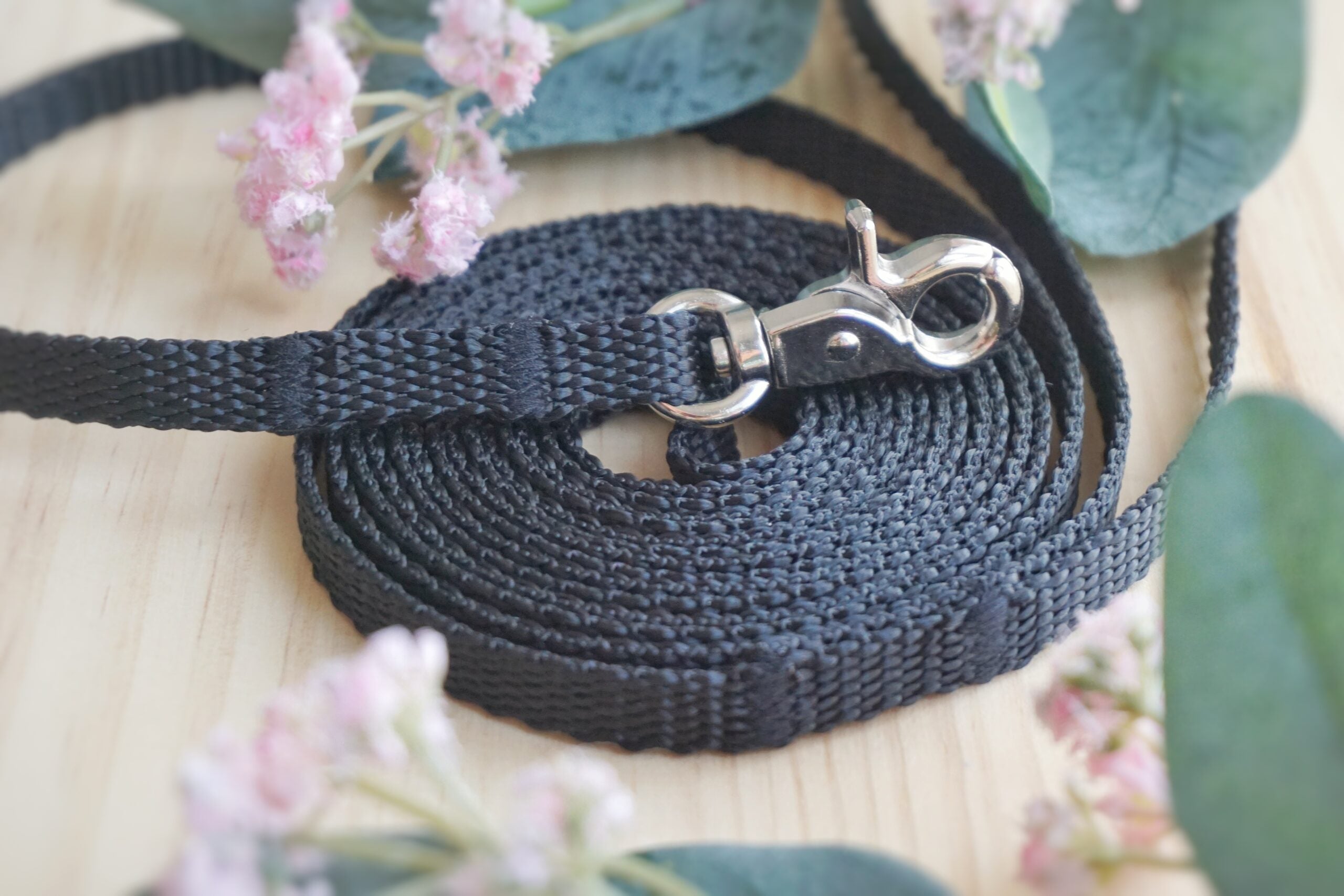 MásQcan - Correa Nylon Negra Mini - Con Asa 5 m