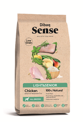 Dibaq Sense Low Grain Kibble - Chicken - Light & Senior