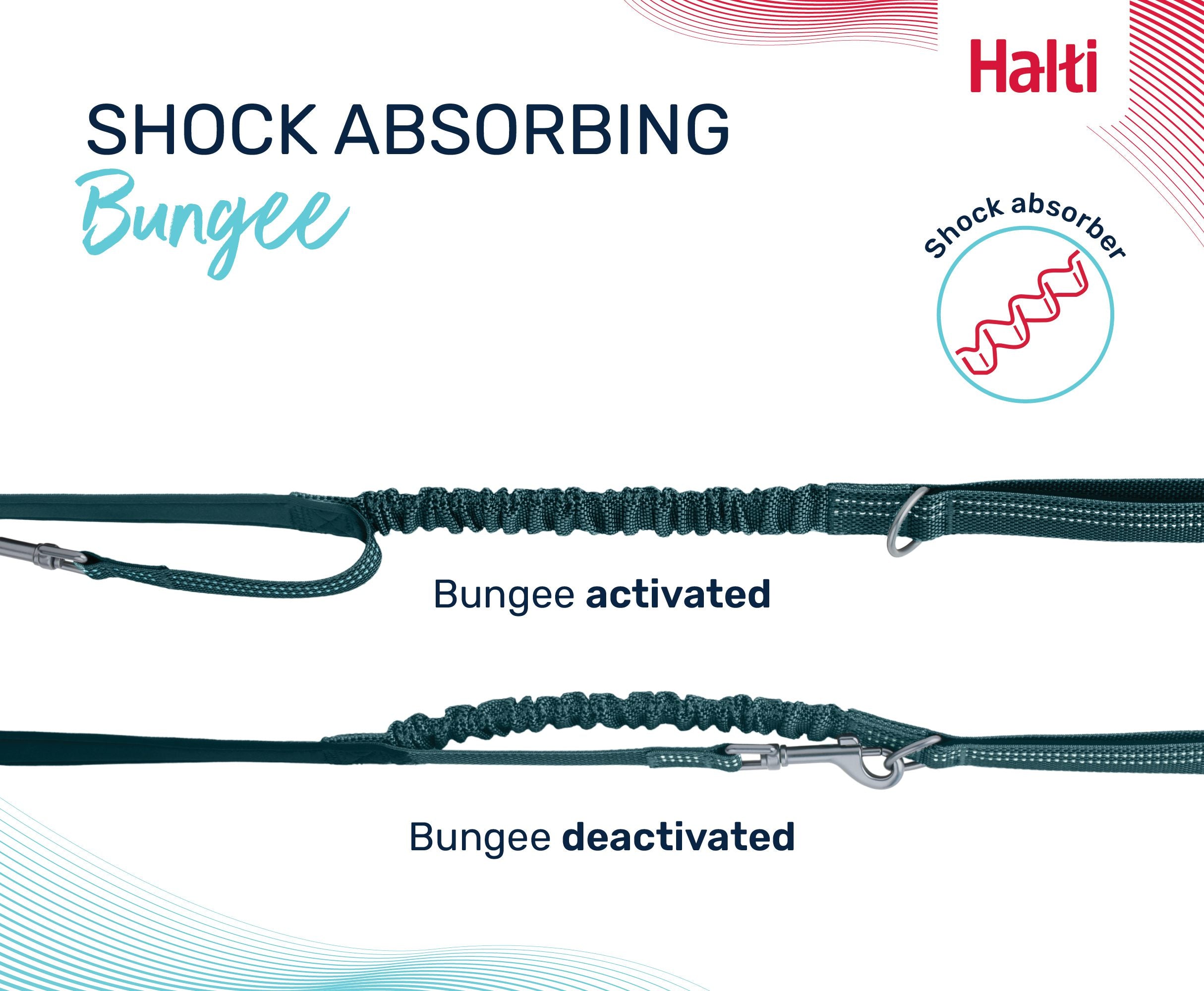 Halti – Anatomy Multiposition Leash – Aquamarine