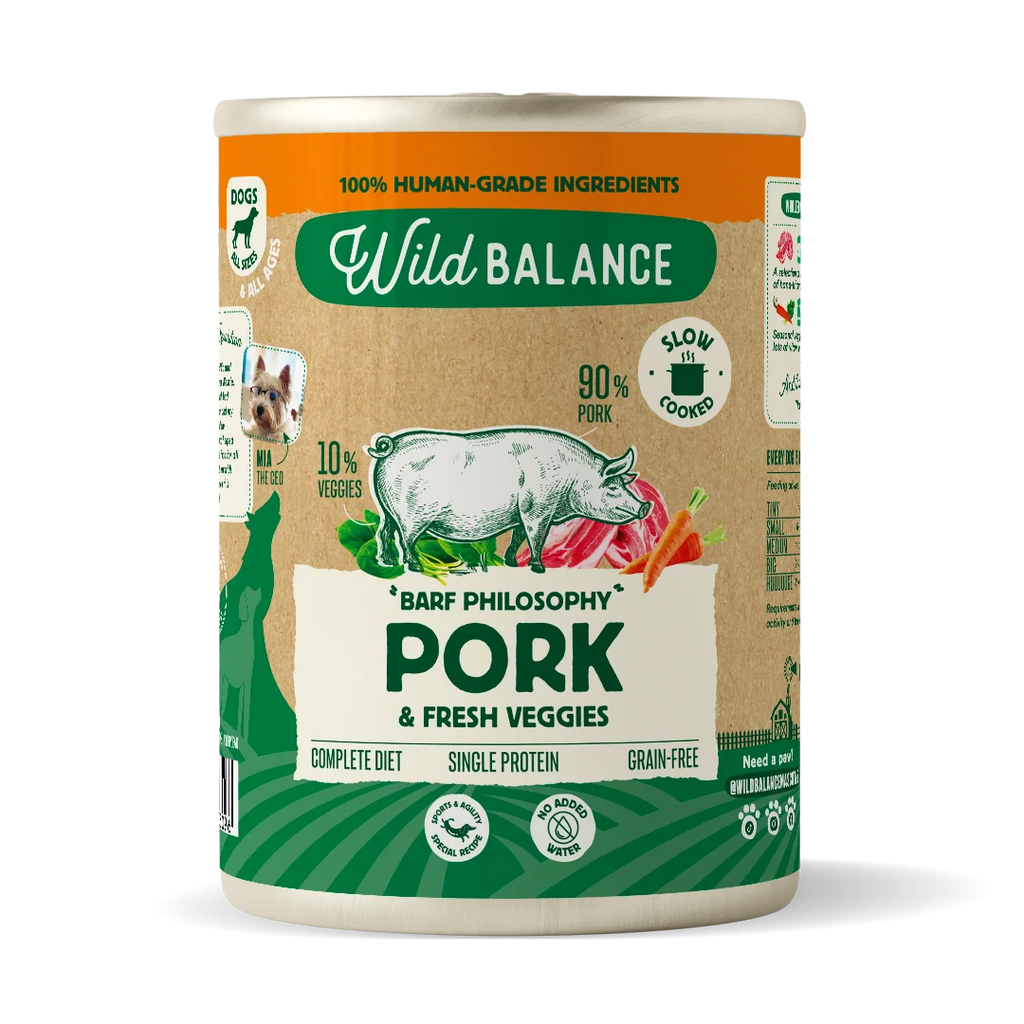 Wild Balance Menú completo de Cerdo para perros (Unidad) 400 gramos