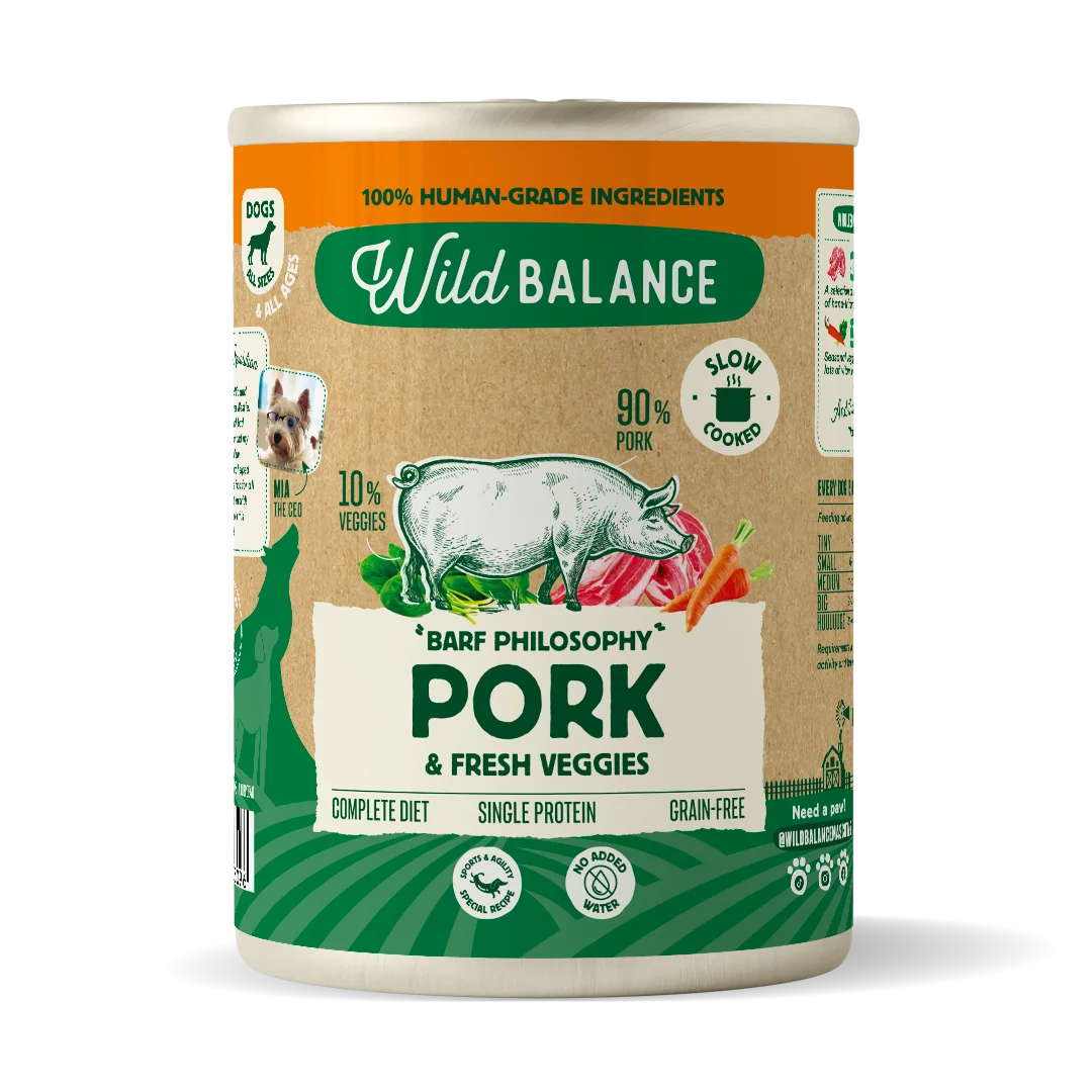 Wild Balance Menú completo de Cerdo para perros (Unidad) 400 gramos