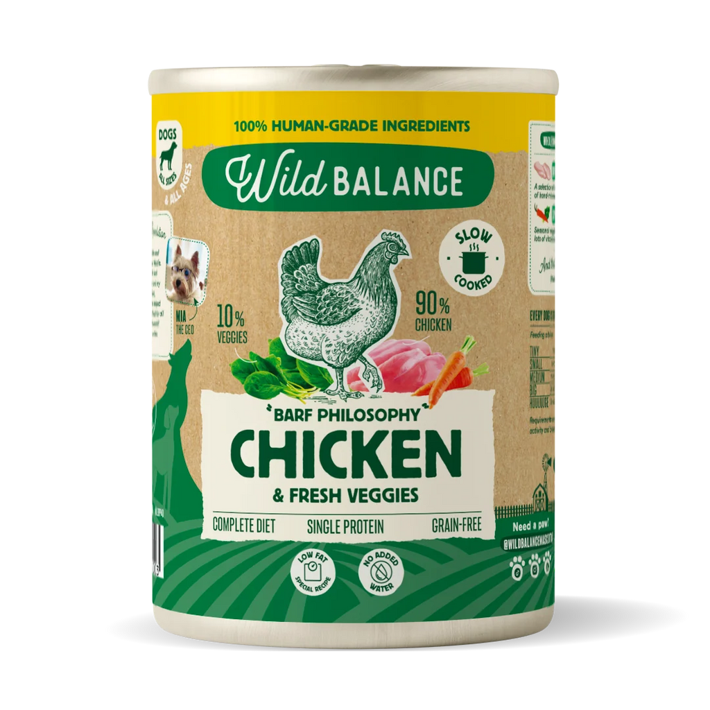 Wild Balance Menú completo de Pollo para perros (Unidad) 400 gramos