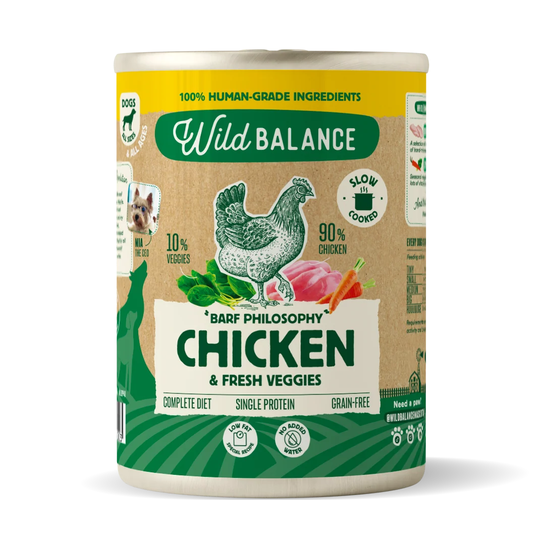 Wild Balance Menú completo de Pollo para perros (Unidad) 400 gramos