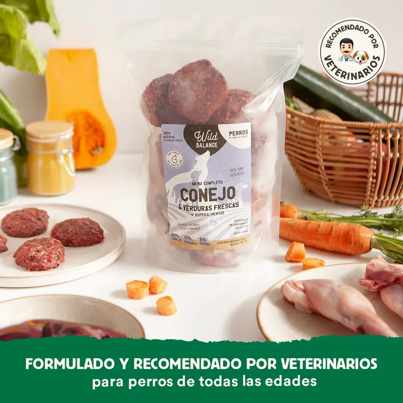 Wild Balance BARF Raw Dog Food - Rabbit Single‑Protein (Frozen, All Ages)
