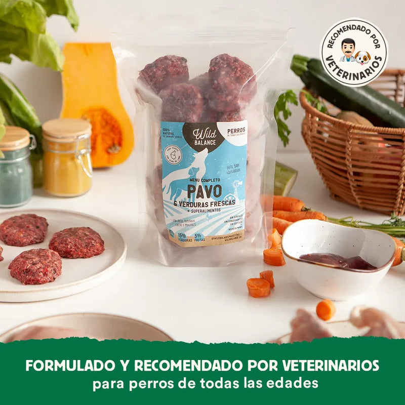 Wild Balance BARF Raw Dog Food - Turkey Single‑Protein (Frozen, All Ages)