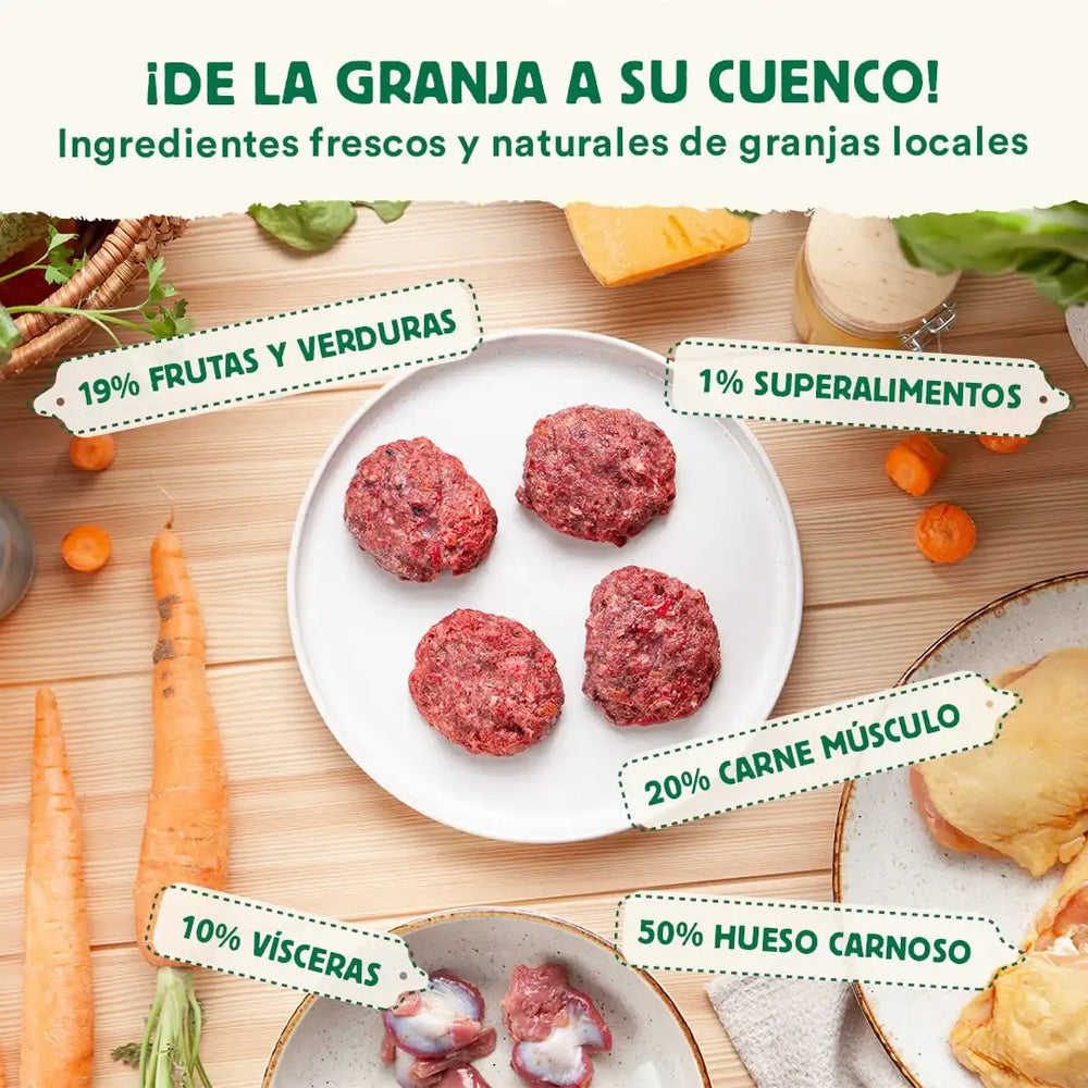 Wild Balance BARF Raw Dog Food - Chicken Single‑Protein (Frozen, All Ages)