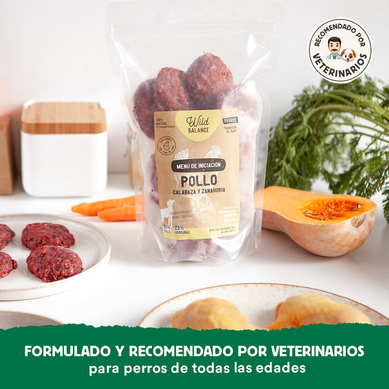 Wild Balance BARF Raw Dog Food - Chicken Single‑Protein Initiation Menu (Frozen, All Ages)