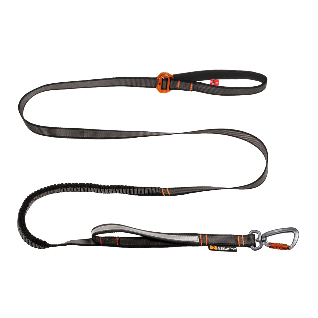 Non-stop dogwear Touring Bungee Adjustable Leash - Negro