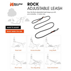 Non-stop dogwear Rock Adjustable Leash - Negro - Resistente y Versátil