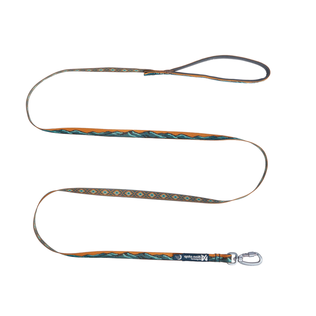 Non-stop dogwear Trail Quest Leash - Teal/Oak - Secure & Practical