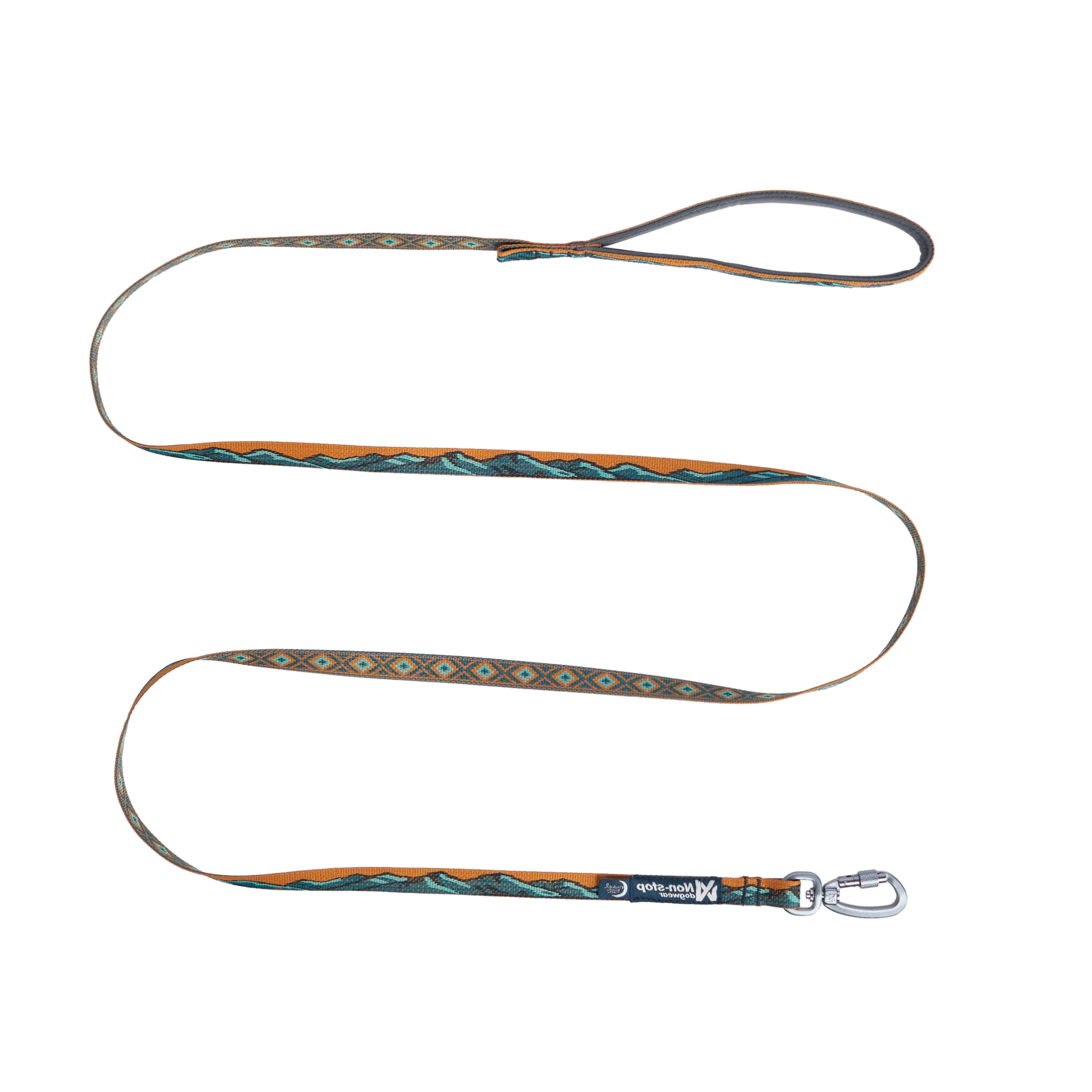 Non-stop dogwear Trail Quest Leash - Teal/Oak - Secure & Practical
