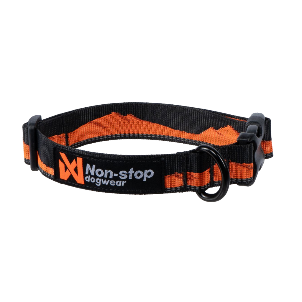 Non-stop dogwear Trail Quest Dog Collar - Negro/Naranja