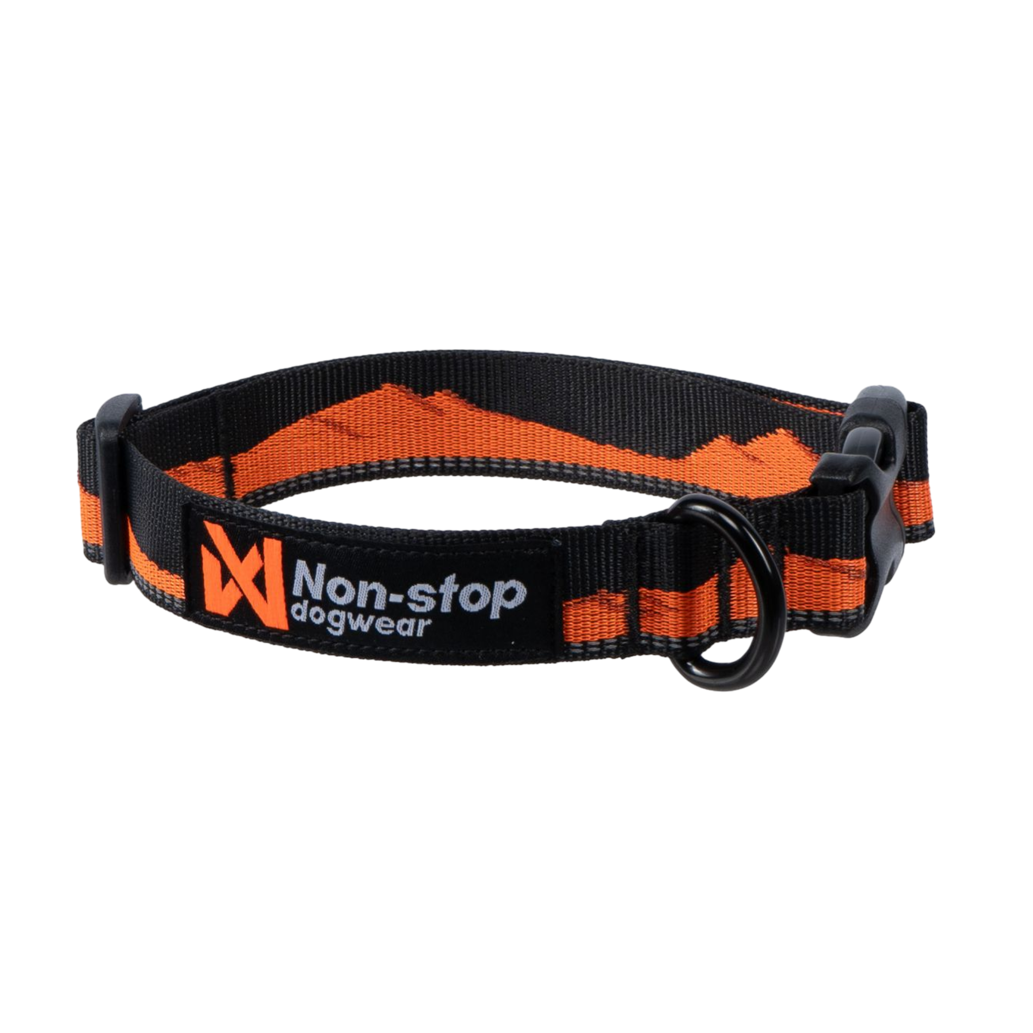 Non-stop dogwear Trail Quest Dog Collar - Negro/Naranja