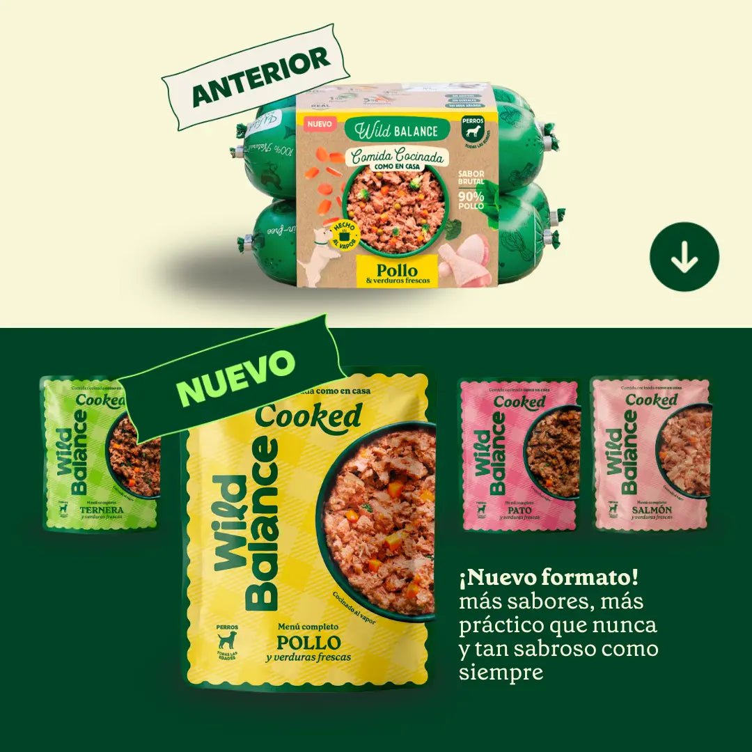 Wild Balance Comida Para Perros Congelada Cocinada Levemente - Pollo & Verduras - Adultos
