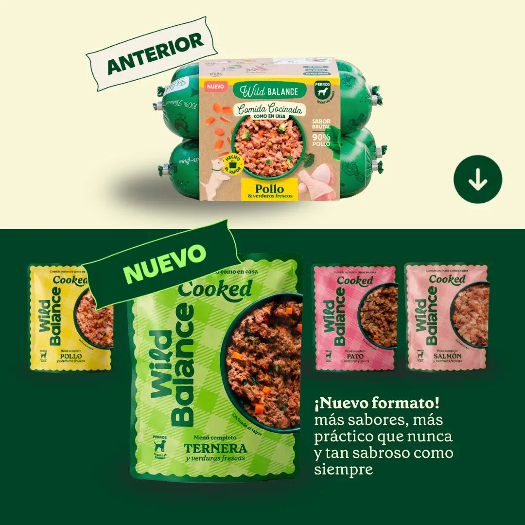 Wild Balance Comida Congelada Ligeramente Cocinada para Perros - Carne de Res & Verduras - Perros Activos