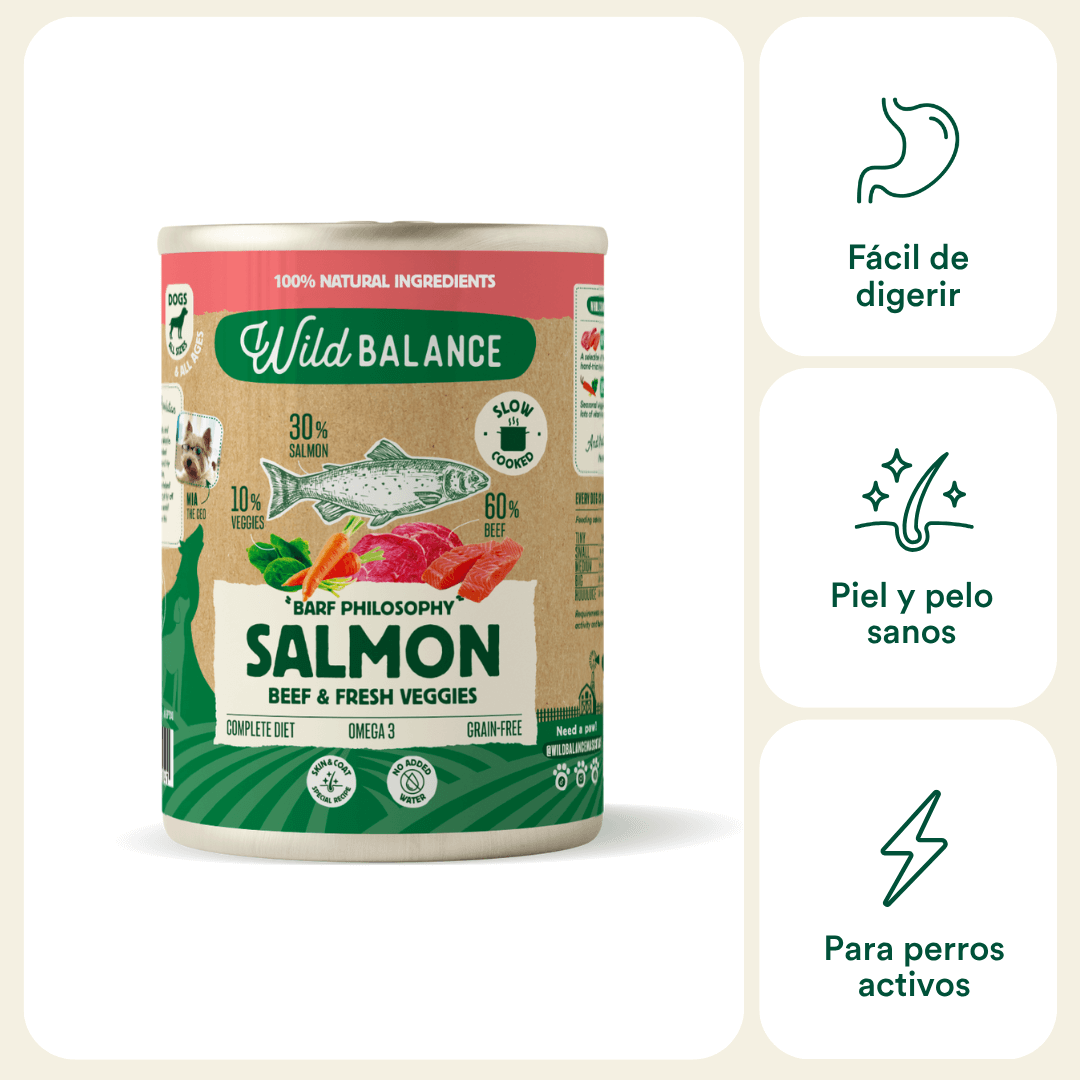 Wild Balance Wet Dog Food - Salmon & Veggie Delight - Adult Dogs