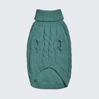 Spark Paws - Jersey de punto trenzado para perros - Pino Verde