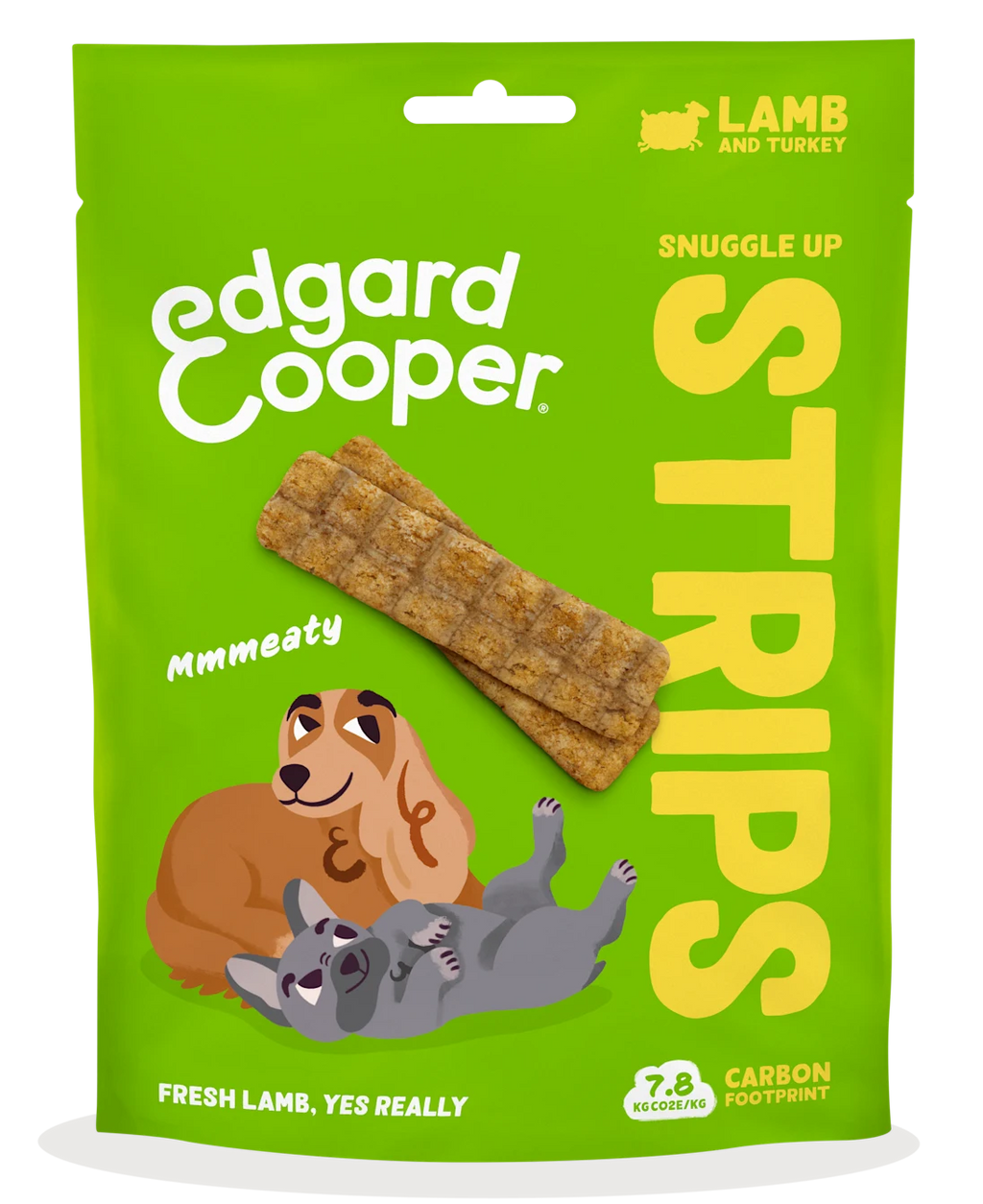 Edgard & Cooper Dog Treats – Lamb & Turkey Strips – Grain‑Free