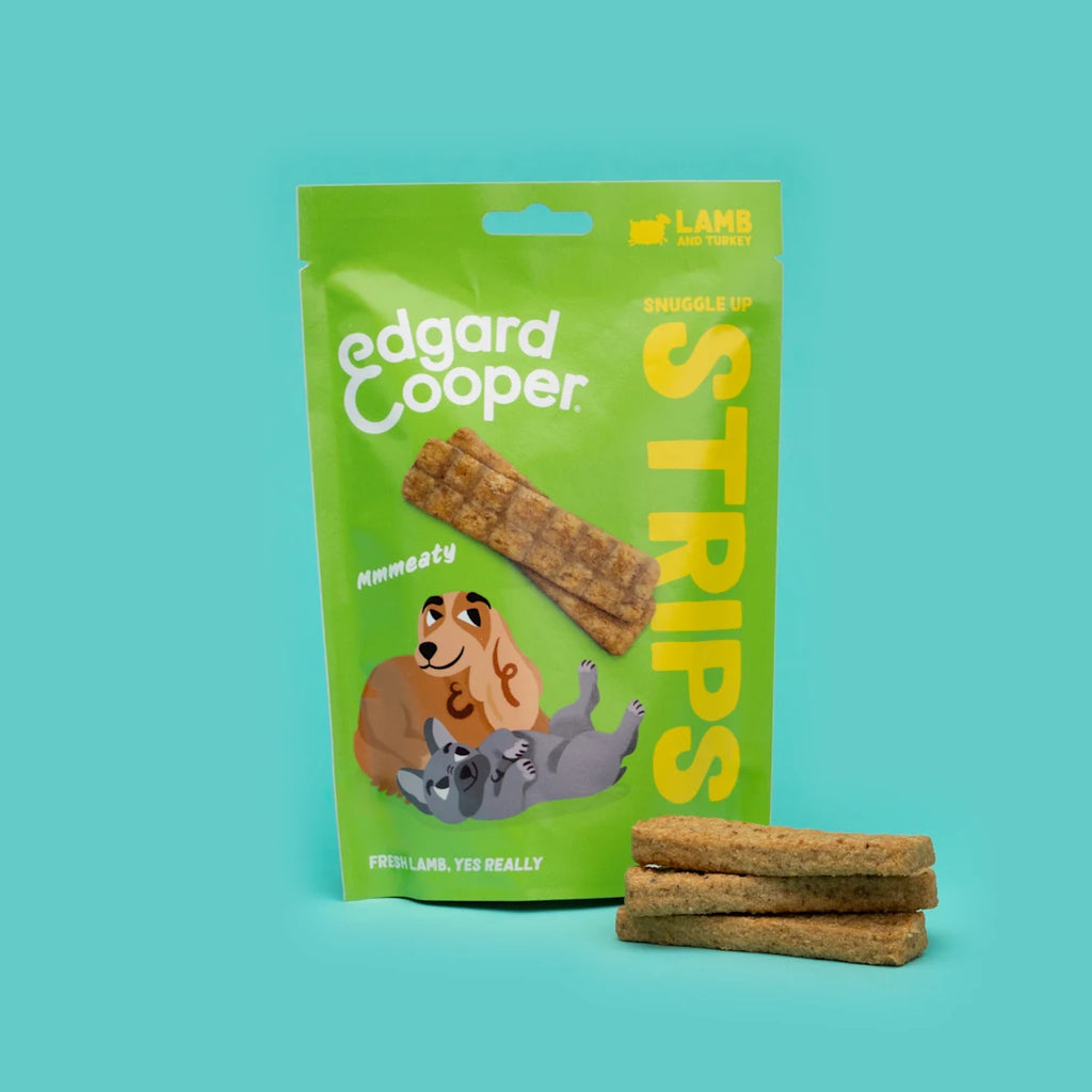 Edgard & Cooper Dog Treats – Lamb & Turkey Strips – Grain‑Free