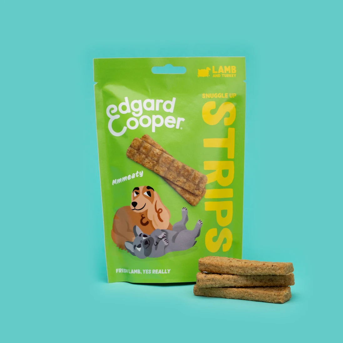 Edgard & Cooper Dog Treats – Lamb & Turkey Strips – Grain‑Free