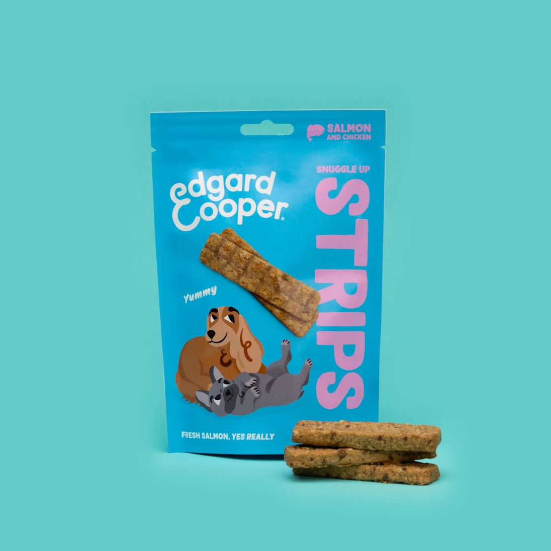 Edgard & Cooper Dog Treats – Salmon & Chicken Strips – Grain‑Free